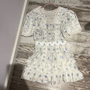 Mini dress LoveShakfancy white/blue print